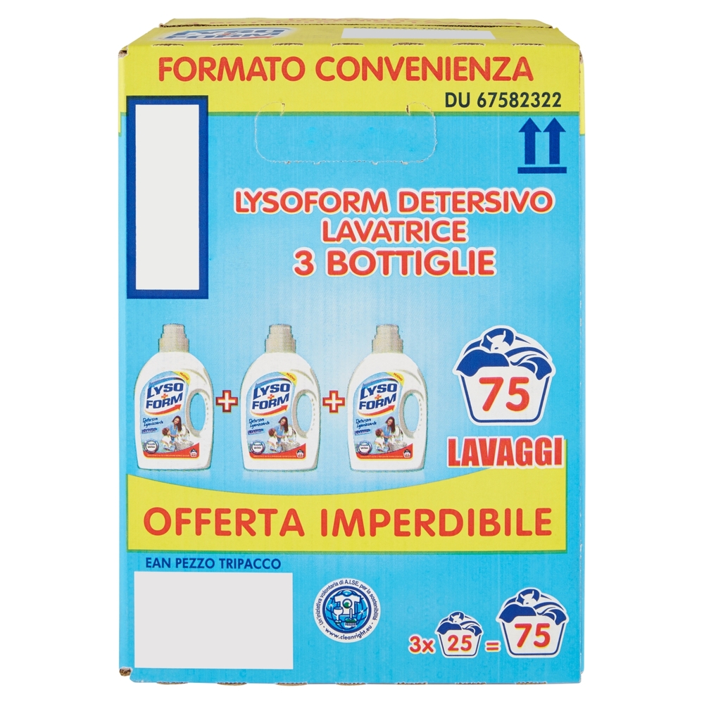 Lysoform Detersivo Lavatrice Classico 3 x 1,625 L